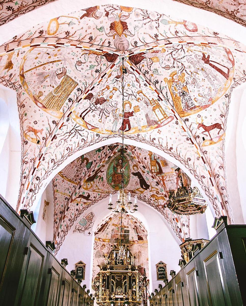 Deckenbemalung der Elmelundkirche